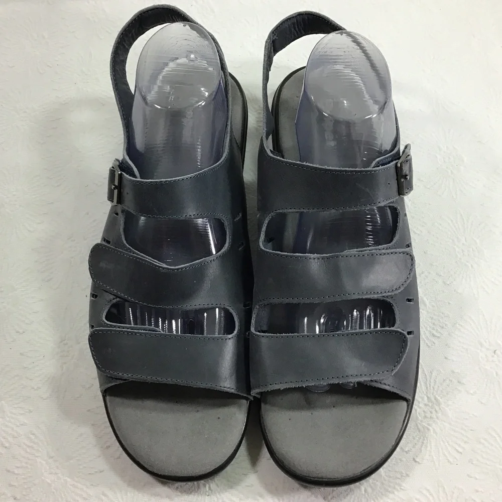 Propet Breeze Walker Light Blue Slingback Leather Sandal - Picture 3 of 11